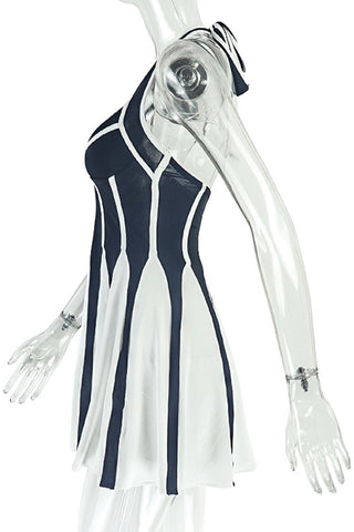 Halter Striped Casual Dress