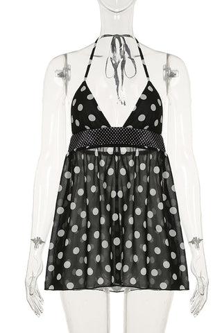 Halter Polka Dot Tank Top