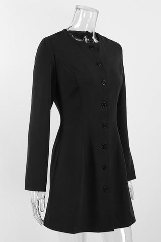 Tailored Button-Front Blazer
