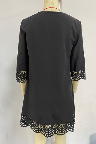 Scalloped Lace Casual Dress