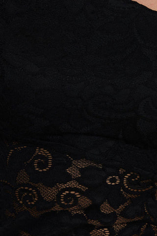 Asymmetrical Lace Long Sleeve Top