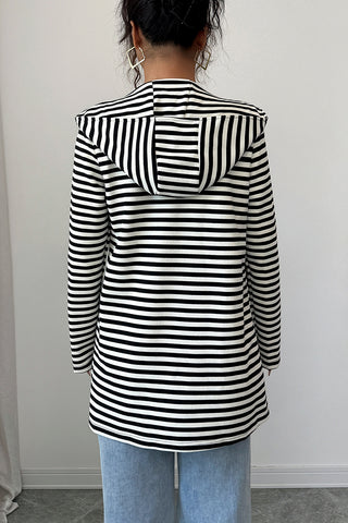 Striped Button-Up Blazer