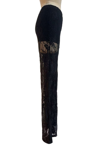 Lace Flare Casual Pants