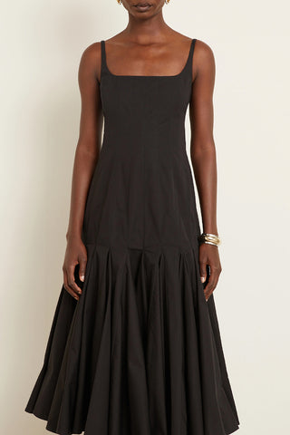 Flared Hem Midi Casual Dress