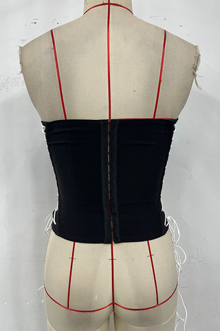 Lace-Up Corset Tank Top