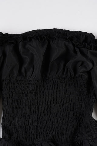 Off-Shoulder Ruffle Casual Dress