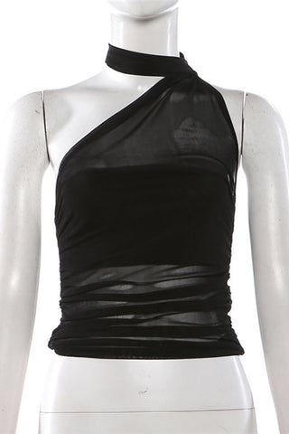Asymmetric Neckline Tank Top