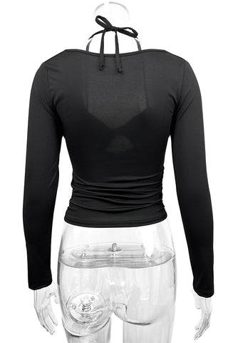 Chic Cut-Out Long Sleeve Top