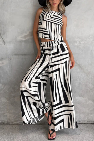 Geometric Print Two-Piece Set
