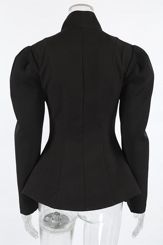 Elegant Puff-Shoulder Blazer