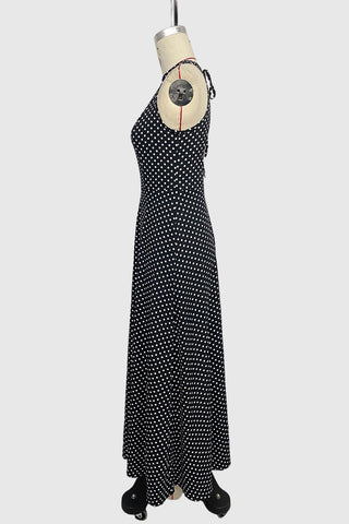 Sleeveless Polka Dot Maxi Dress
