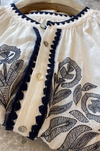 Bohemian Button-Front Blouse