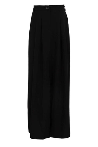 Pleated High-Waist Midi Skirt