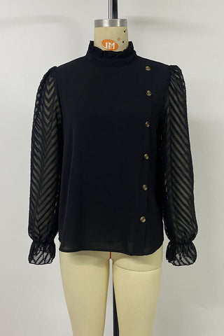 Elegant Button-Detail Blouse