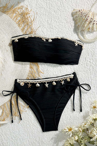 Chic Shell-Trim Bikini Set