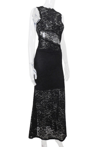 Elegant Lace Skirt Set Ensemble