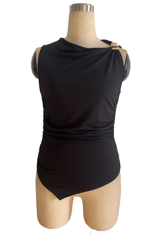 Asymmetric Ring-Detail Tank Top