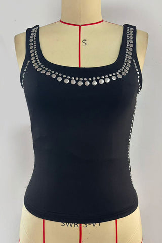 Studded Trim Tank Top