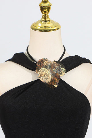 Elegant Halter Neck Evening Gown