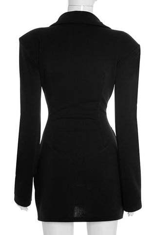 Double-Breasted Casual Blazer Dress
