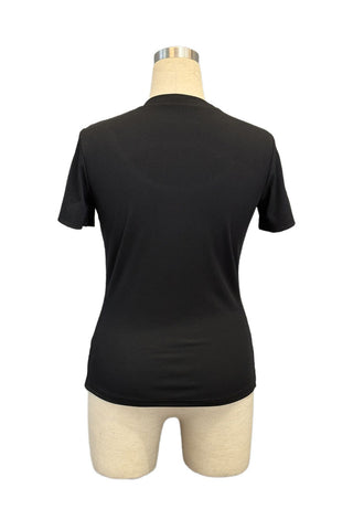 Cutout T-Shirt with Embroidered Detail