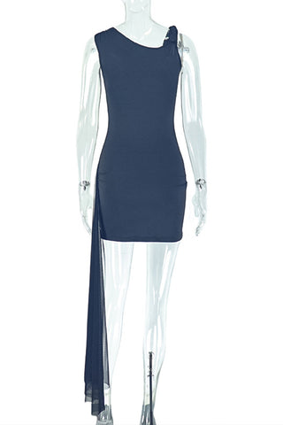 Asymmetrical Sleeveless Casual Dress