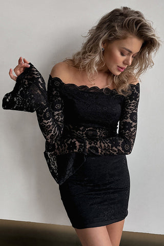 Off-Shoulder Lace Dress