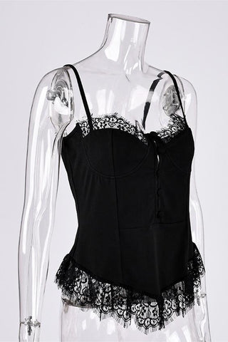 Elegant Button-Front Lace Camisole
