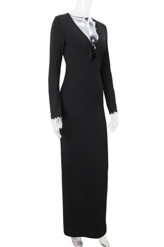 Elegant V-Neck Maxi Dress