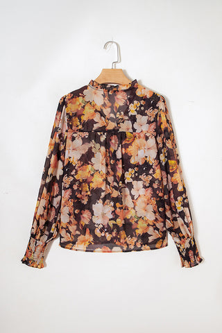 Floral V-Neck Blouse