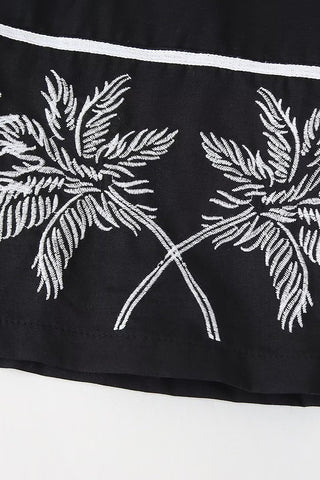 Casual Two-Piece Palm Tree Set