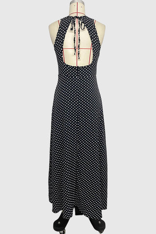 Sleeveless Polka Dot Maxi Dress