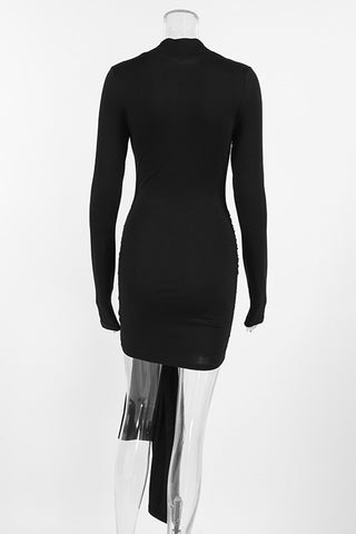 Elegant Long-Sleeve Evening Dress