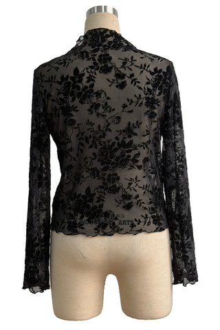 Floral Detail Sheer Top