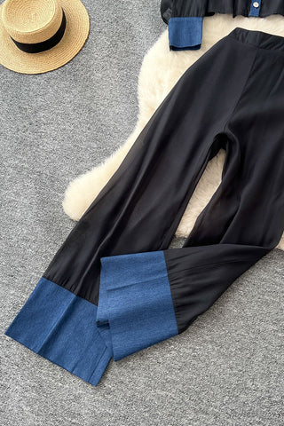 Two-Piece Pant Set with Shirt