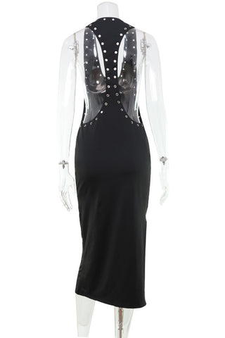 Studded Sleeveless Night Out Dress