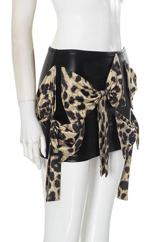 Bow-Accent Mini Skirt