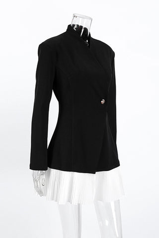 Single-Button Blazer Jacket
