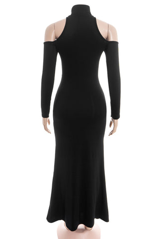 Elegant Long Sleeve Evening Dress