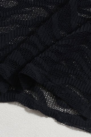 Textured Mesh Layered Casual Skirt