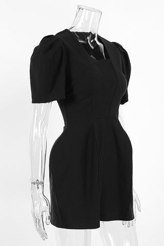 Sculpted Sleeve Evening Mini Dress