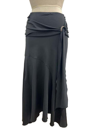 Draped Skirt with Tie Detail