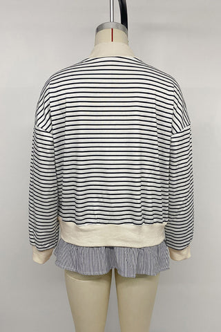 Striped Layered Sweatshirt
