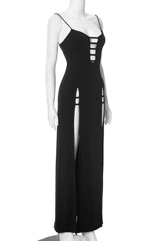 Strappy Cutout Evening Gown