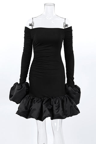 Off-Shoulder Ruffled Mini Dress