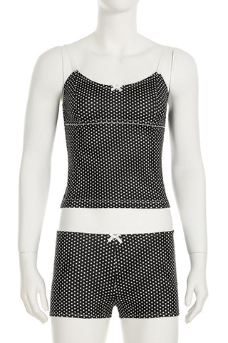 Spaghetti Strap Polka Dot Short Set