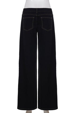Wide-Leg Straight Jeans