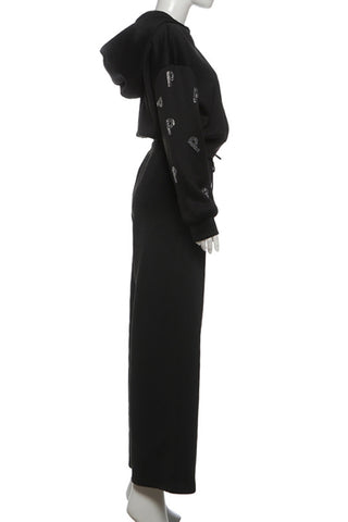 Casual Zipper-Front Pants Set
