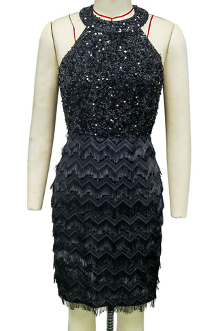 Sequin Embellished Evening Dress