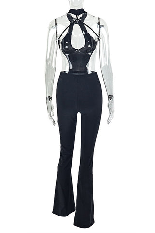 Halter Cutout Jumpsuit